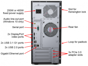Lenovo ThinkSystem ST50 Rear