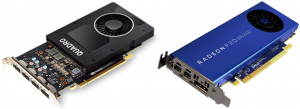 NVIDIA Quadro P2000 and AMD Radeon Pro WX2100 GPU Module