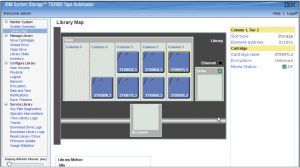 IBM TS2900 Web User Interface