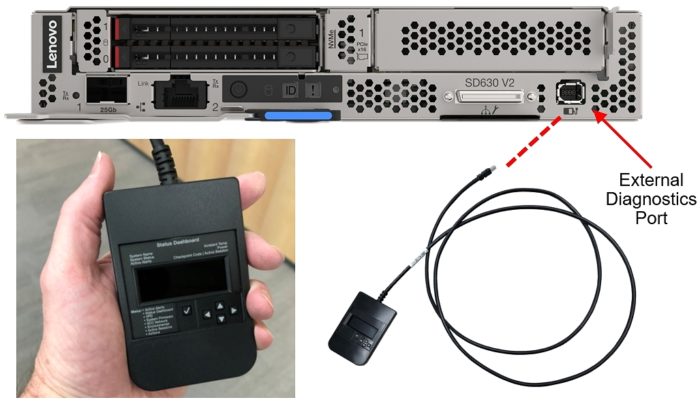 Lenovo ThinkSystem SD630 V2 with External Diagnostic Handset Lenovo ThinkSystem SD630 V2 with External Diagnostic Handset