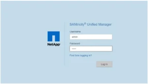 NetApp SANtricity Unified Manager Login Page