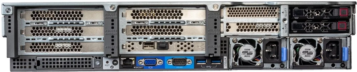 Сервер Гравитон С2252ИУ вид сзади с дисками Сервер Гравитон С2252ИУ вид сзади с дисками